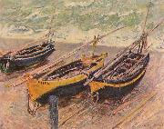 Claude Monet Three Fishing Boats Spain oil painting artist